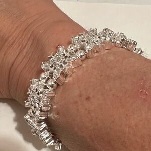 Two rhinestone stretchy bracelets